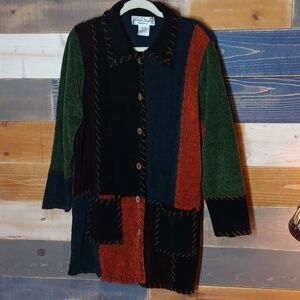 Vintage Gladys Bagley Patchwork Sweater 1X